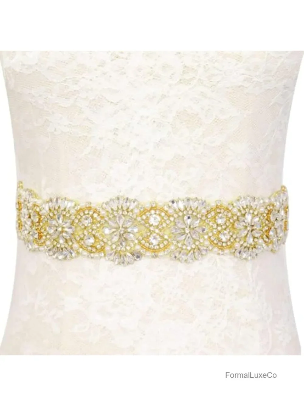 Rhinestone Wedding Belt Crystal Applique Bridal Sash for Dress